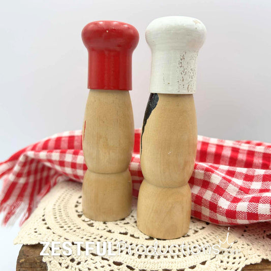 Wooden Salt and Pepper Shakers