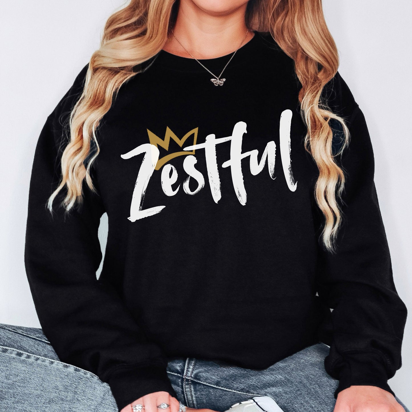 Crowned Zestful Statement Crewneck