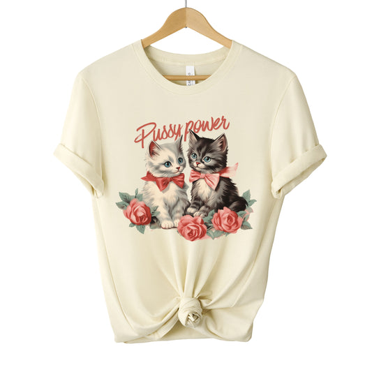 Pussy Power Vintage Kittens Tee