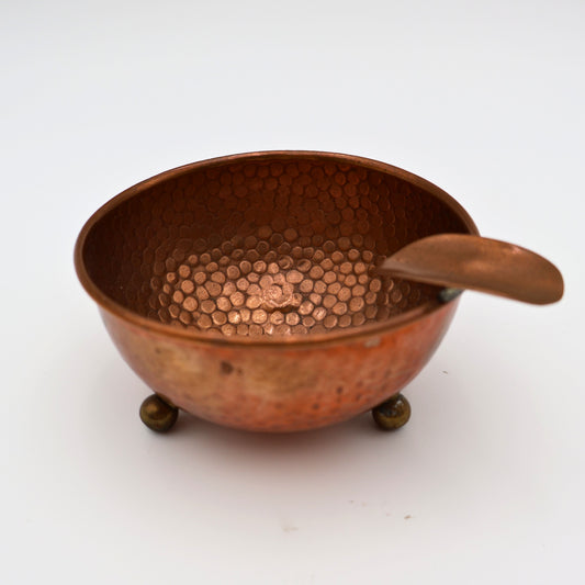 Vintage Hammered Copper Cigar Ashtray