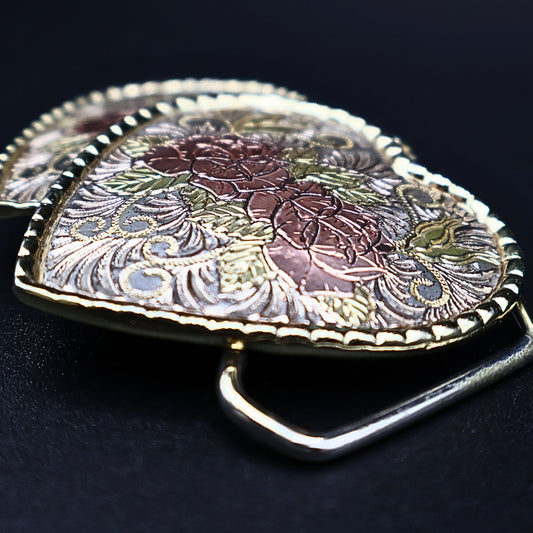 Western Double Heart Belt Buckle