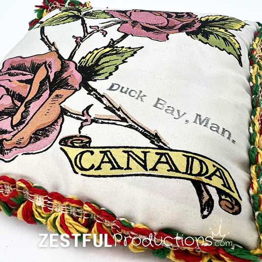Small Vintage Canada Souvenir Pillow