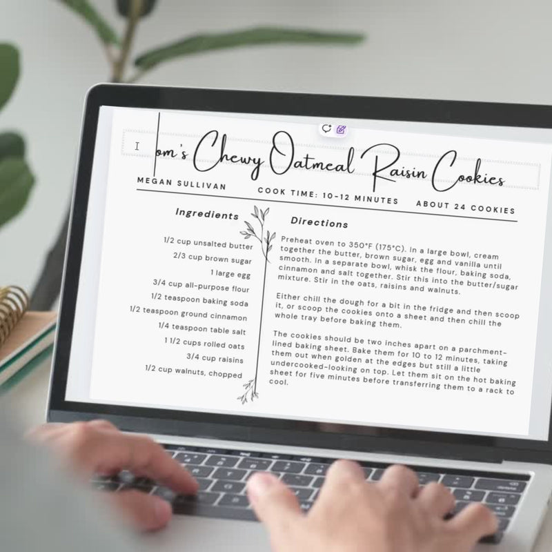 Digital Recipe Cards