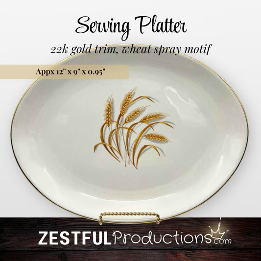 Homer Laughlin Golden Wheat Large Serving Platter