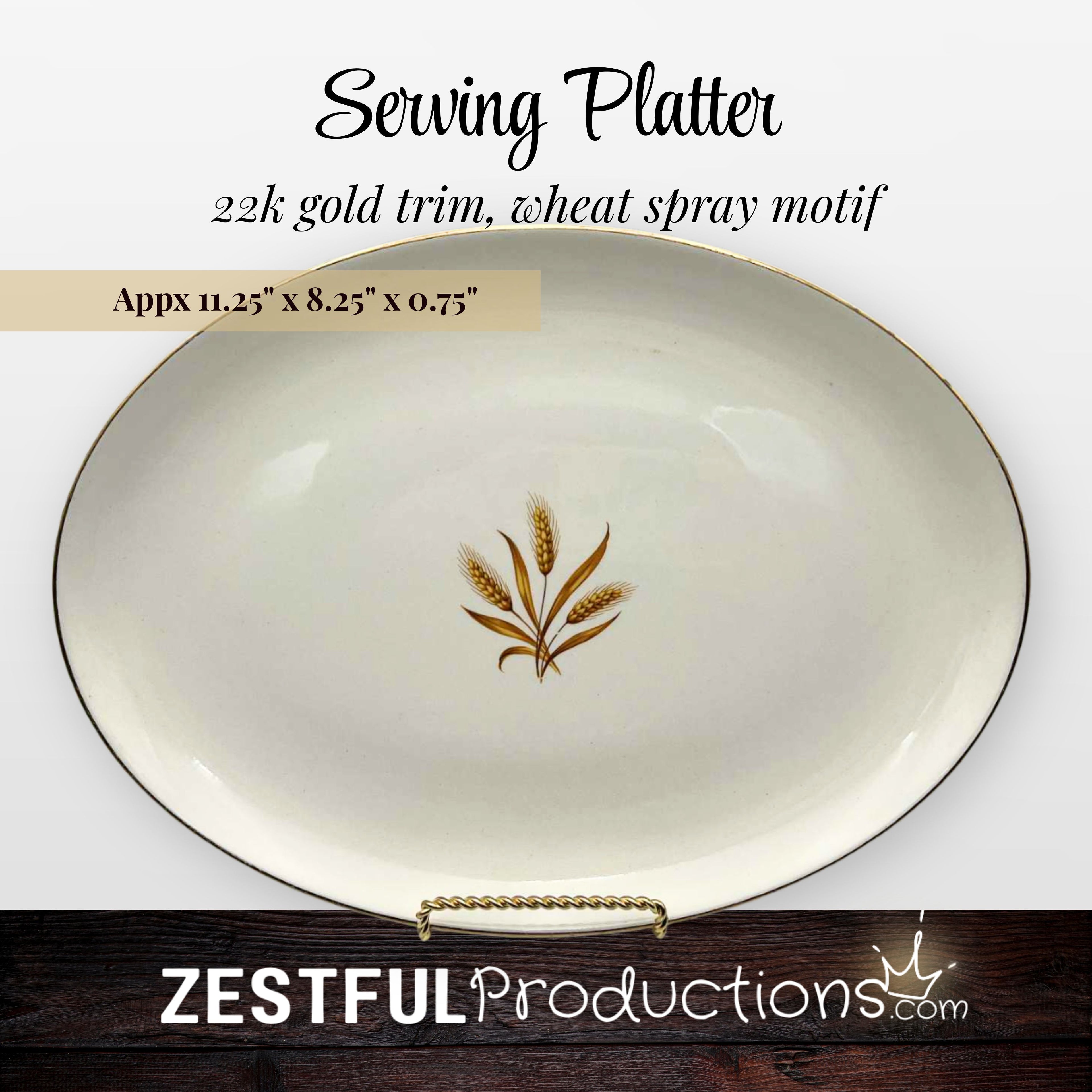 Homer Laughlin Golden Wheat Medium Serving Platter