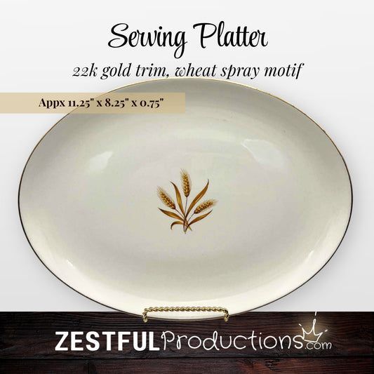 Homer Laughlin Golden Wheat Medium Serving Platter