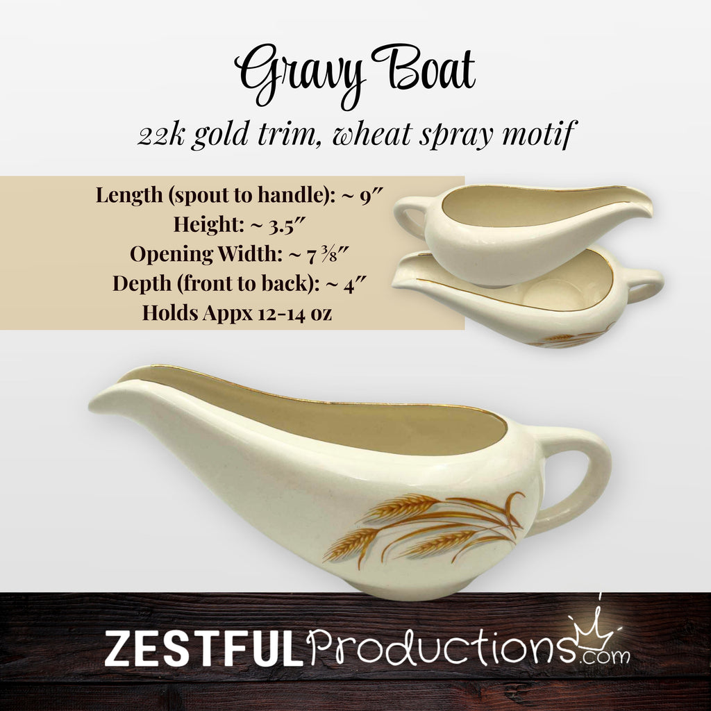 Homer Laughlin Golden Wheat Gravy Boat