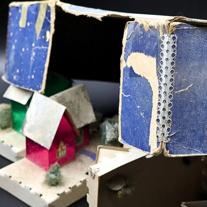 Authentic 1940s Dolly Toy Co Snow Houses Christmas Village (No. 212)