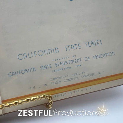Publisher and copyright details from 1944 California State Series science reader textbook