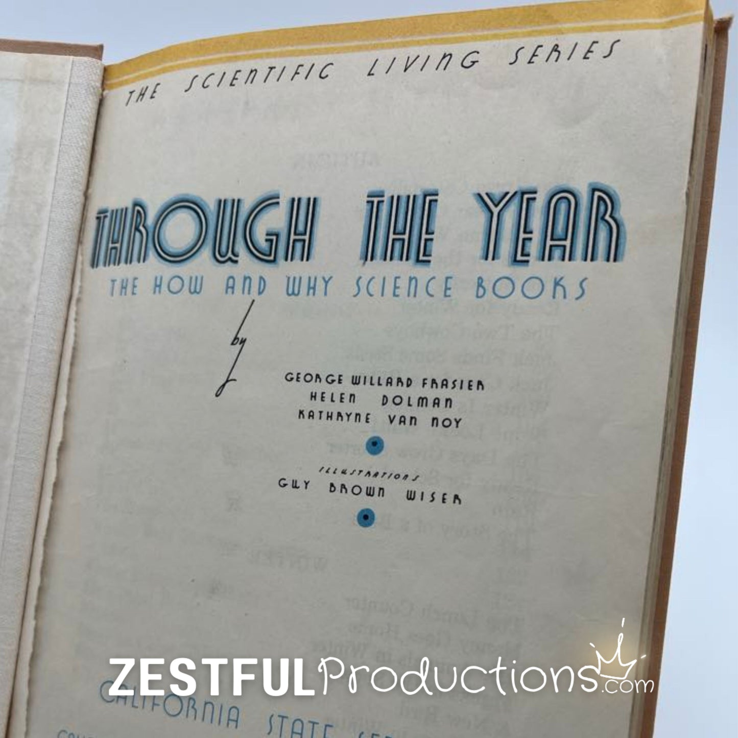 Title page of 1944 Through the Year from the Scientific Living Series California State Department of Education