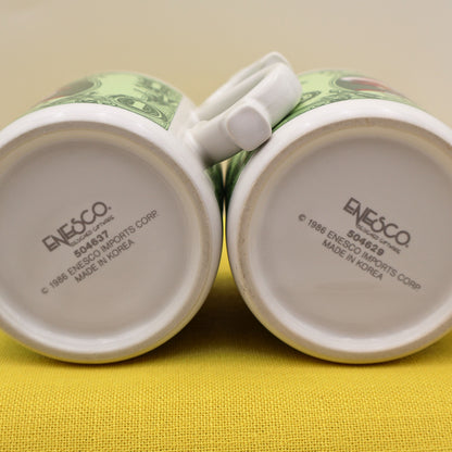 Bottom stamp of 1986 Enesco "One in a Million" Coffee Mug Set