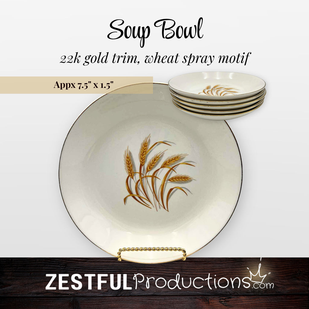 Homer Laughlin Golden Wheat Soup Bowl