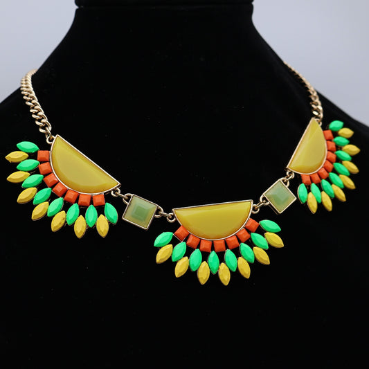 Mika Abstract Bib Necklace
