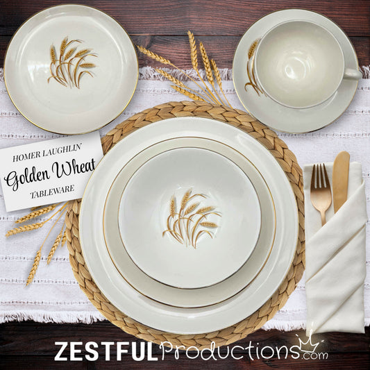 Homer Laughlin Golden Wheat Place Setting Sets