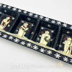 Retired Twilight Snowman Christmas Relish Dish