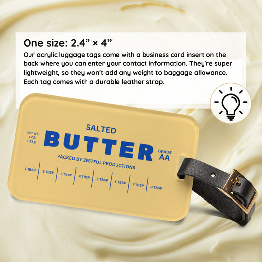 Salted Butter Luggage Tag