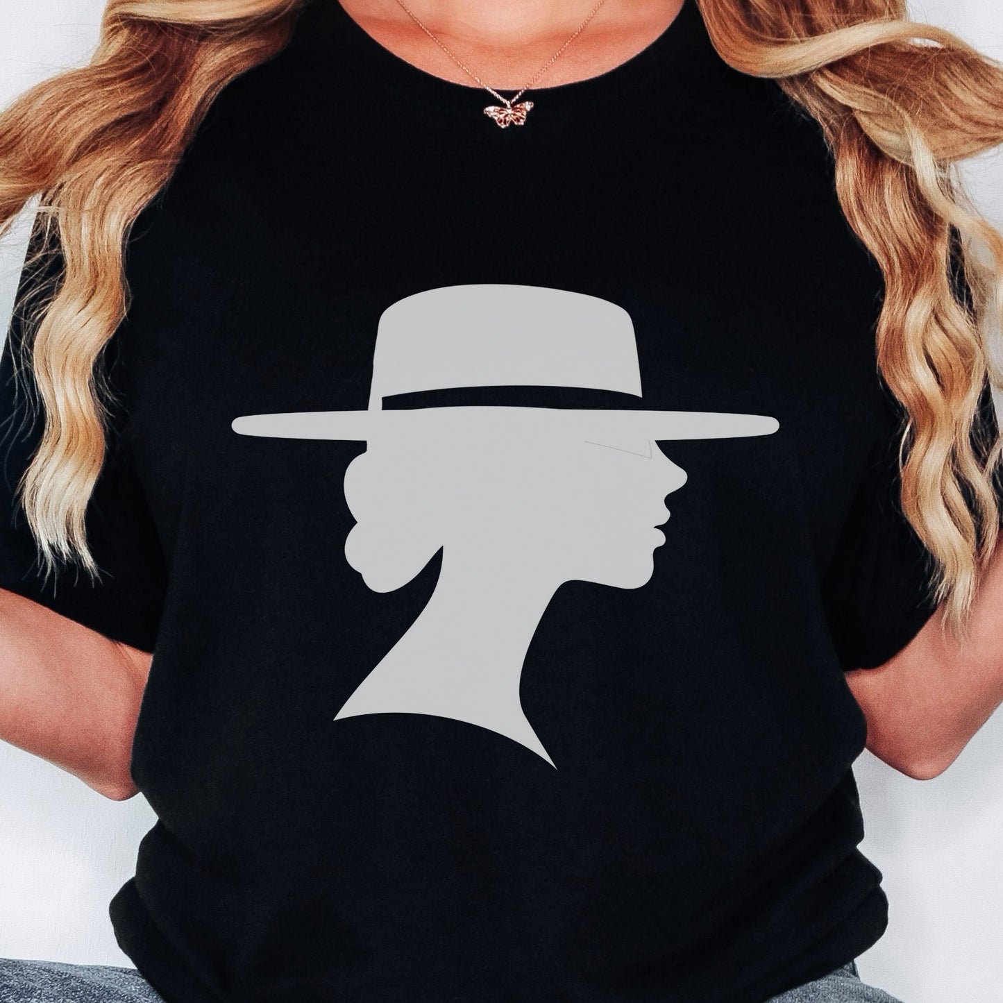 Wide Brim Hat Silhouette Tee