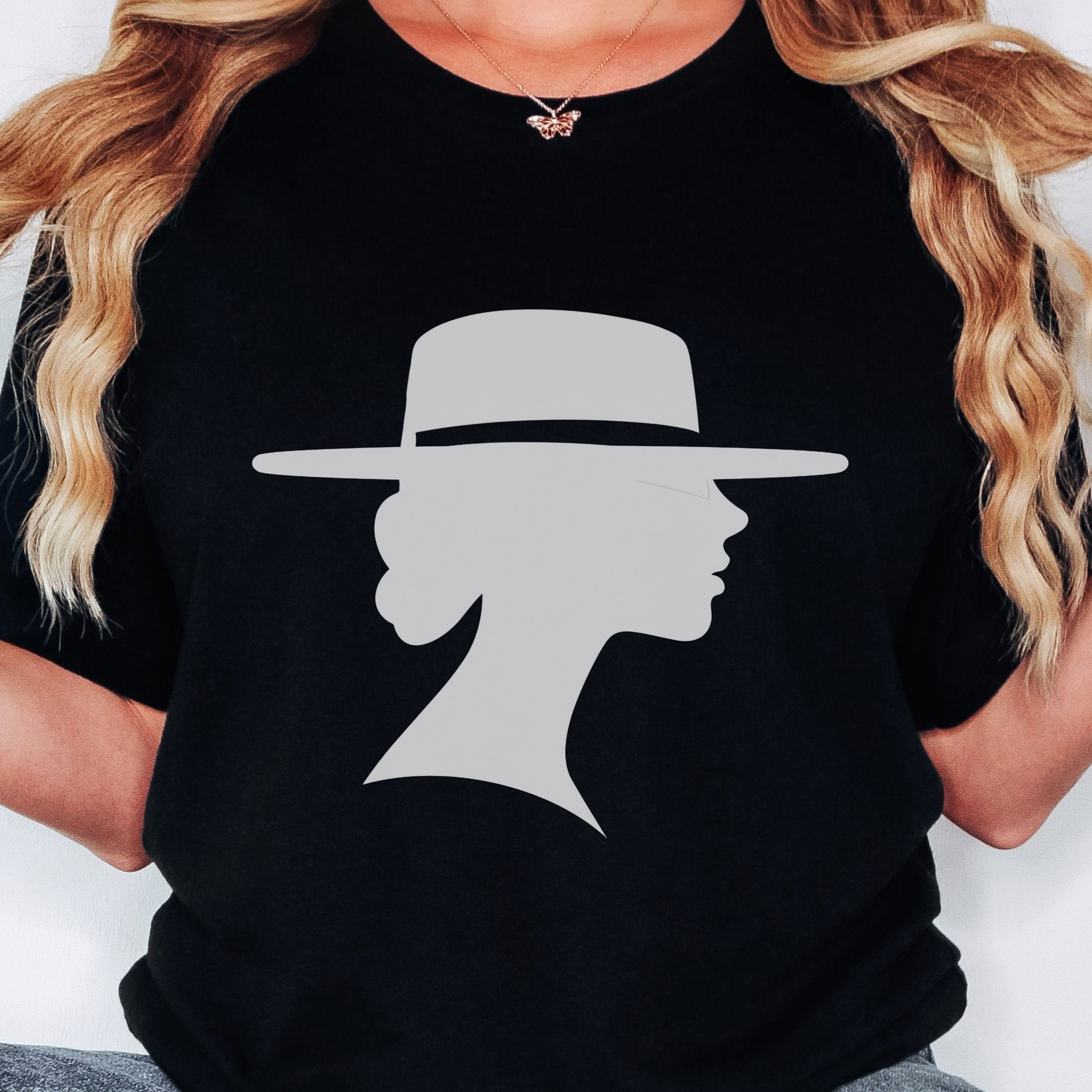 Wide Brim Hat Silhouette Tee