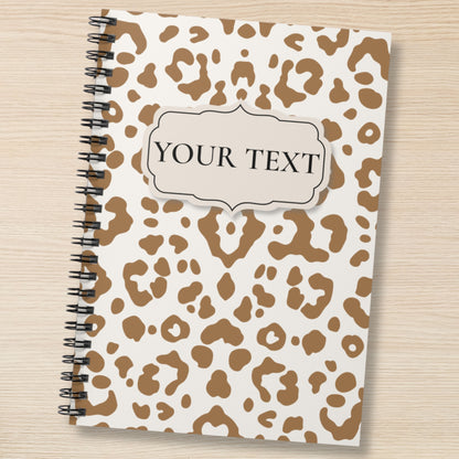 Leopard Luxe Personalized Spiral Notebook