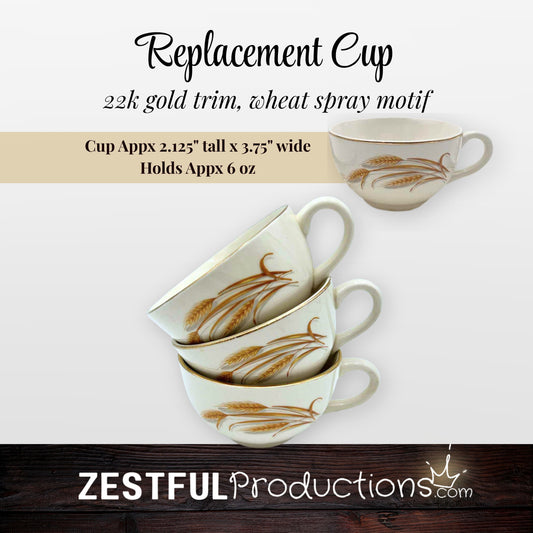 Homer Laughlin Golden Wheat Coffee Cup