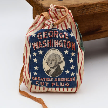 Antique George Washington Cut Plug Tobacco Pouch