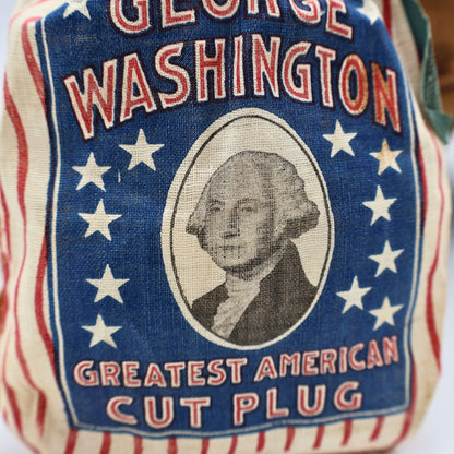 Antique George Washington Cut Plug Tobacco Pouch