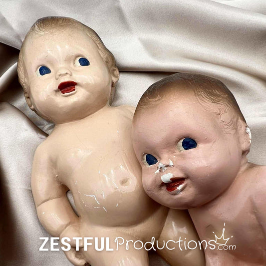 Vintage Plasto Plak Baby Wall Plaques