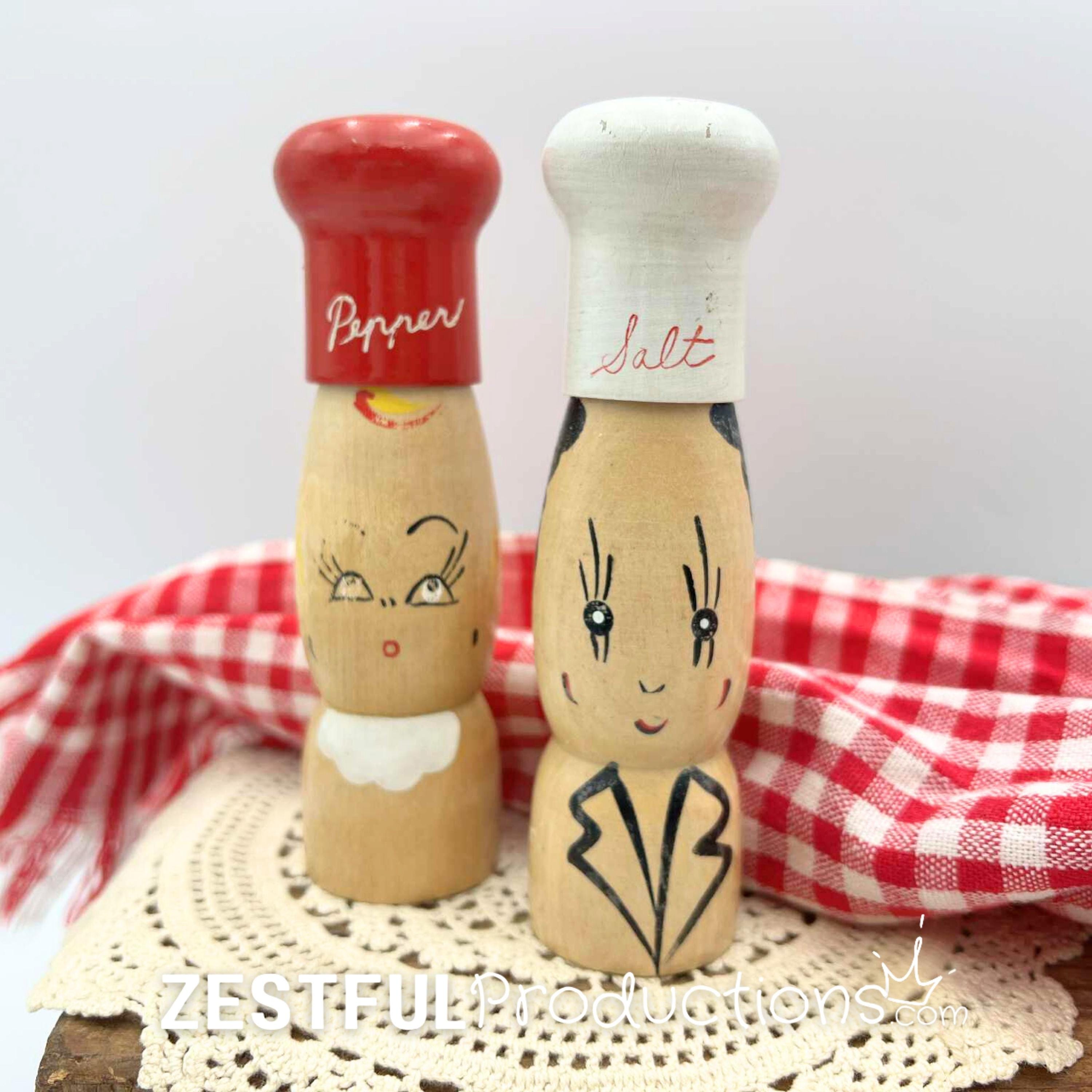 Wooden Salt and Pepper Shakers