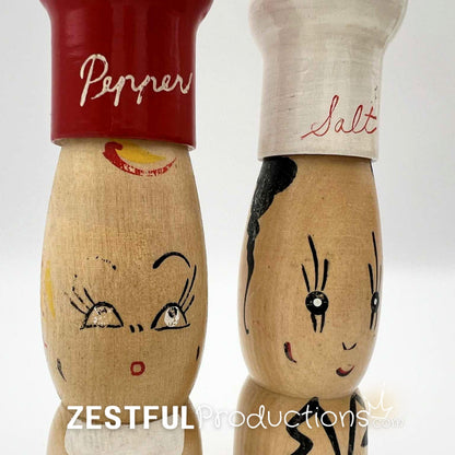 Wooden Salt and Pepper Shakers