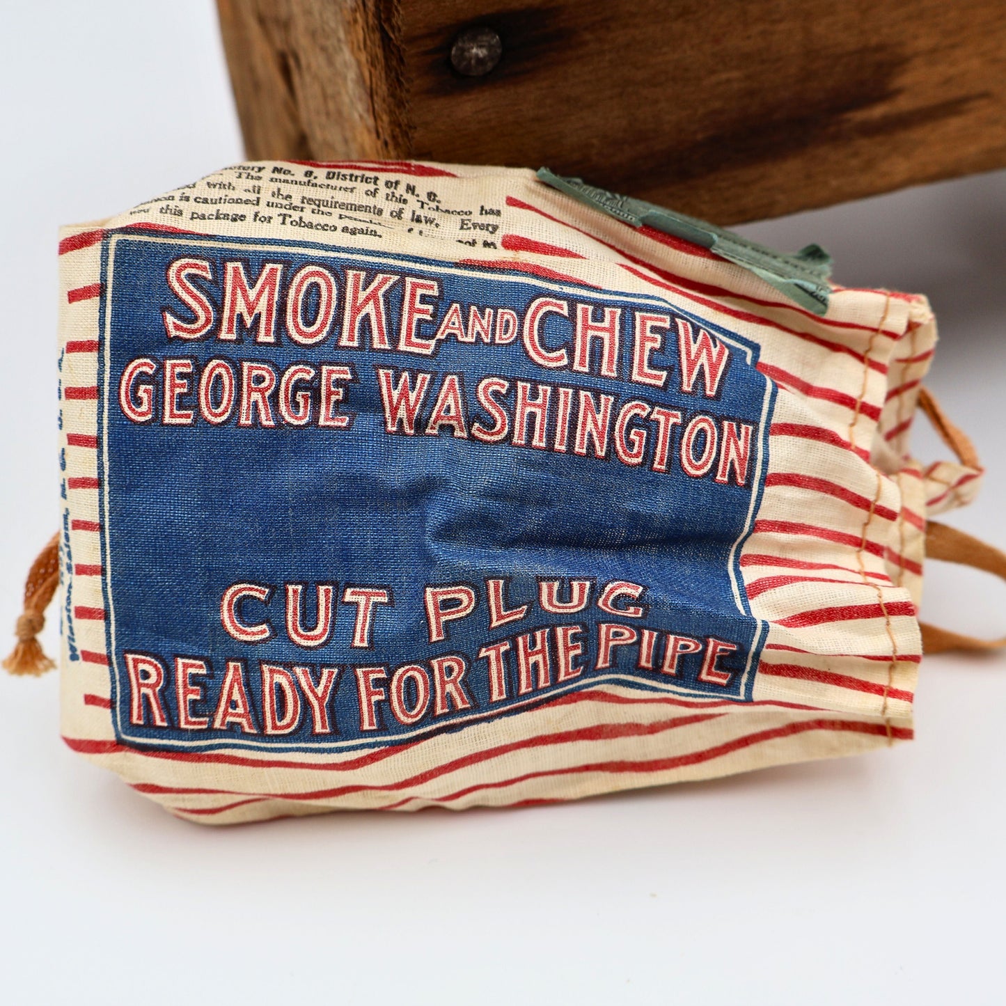 Antique George Washington Cut Plug Tobacco Pouch