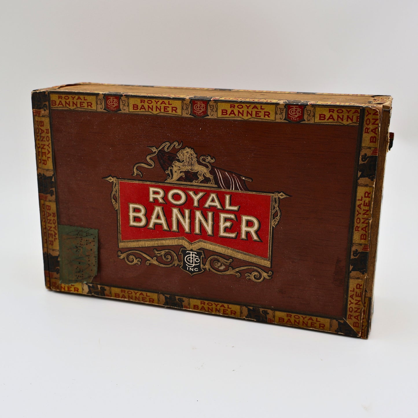 Antique Royal Banner Wooden Cigar Box
