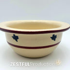 Vintage Texas State Pottery Stoneware Mixing Bowl | Blue Texas Motif | Rustic Americana Farmhouse Kitchen Decor