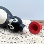 Vintage Jergens Pete the Penguin Bubble Bath Bottle | 1960s Wheaton Plastics Bathroom Collectible | Mid-Century Penguin Decor