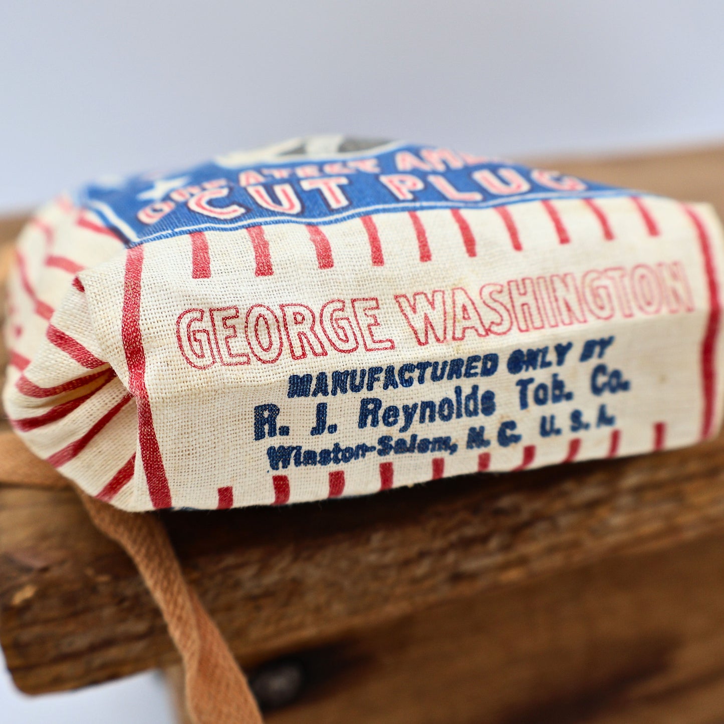 Antique George Washington Cut Plug Tobacco Pouch