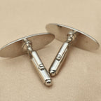 Vintage Oldsmobile Toronado Emblem Cufflinks | Black Enamel Silver-Tone Automotive Jewelry | Classic Car Gift
