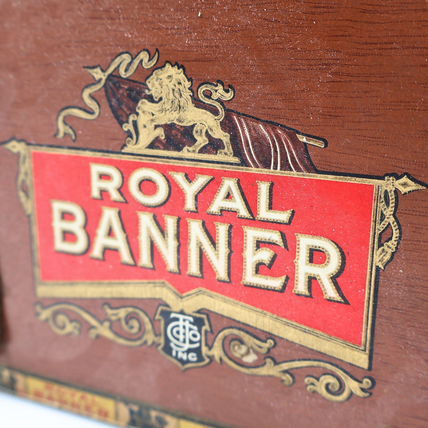 Antique Royal Banner Wooden Cigar Box