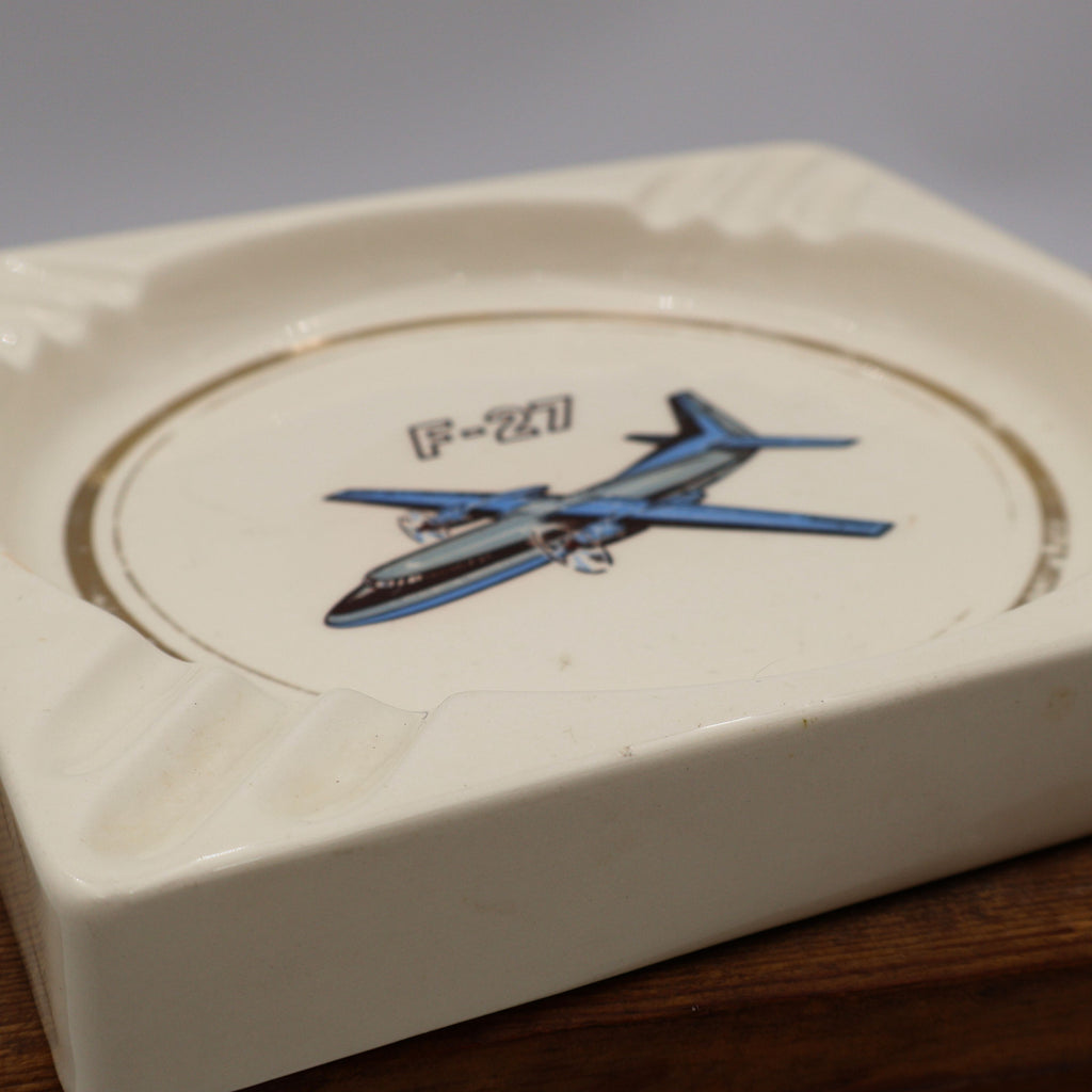 Fokker F27 Airplane Advertising Ashtray