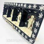 Retired Twilight Snowman Christmas Relish Dish