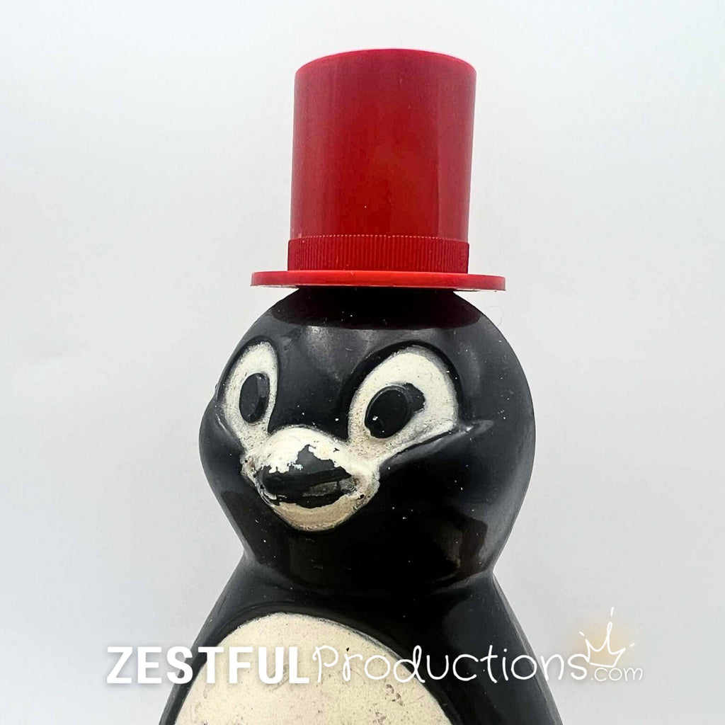 Vintage Jergens Pete the Penguin Bubble Bath Bottle | 1960s Wheaton Plastics Bathroom Collectible | Mid-Century Penguin Decor