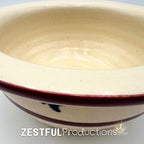 Vintage Texas State Pottery Stoneware Mixing Bowl | Blue Texas Motif | Rustic Americana Farmhouse Kitchen Decor
