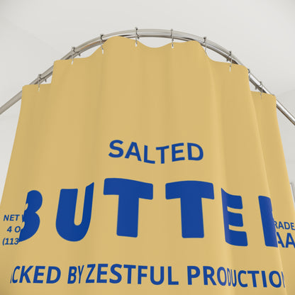 Personalized Butter Shower Curtain