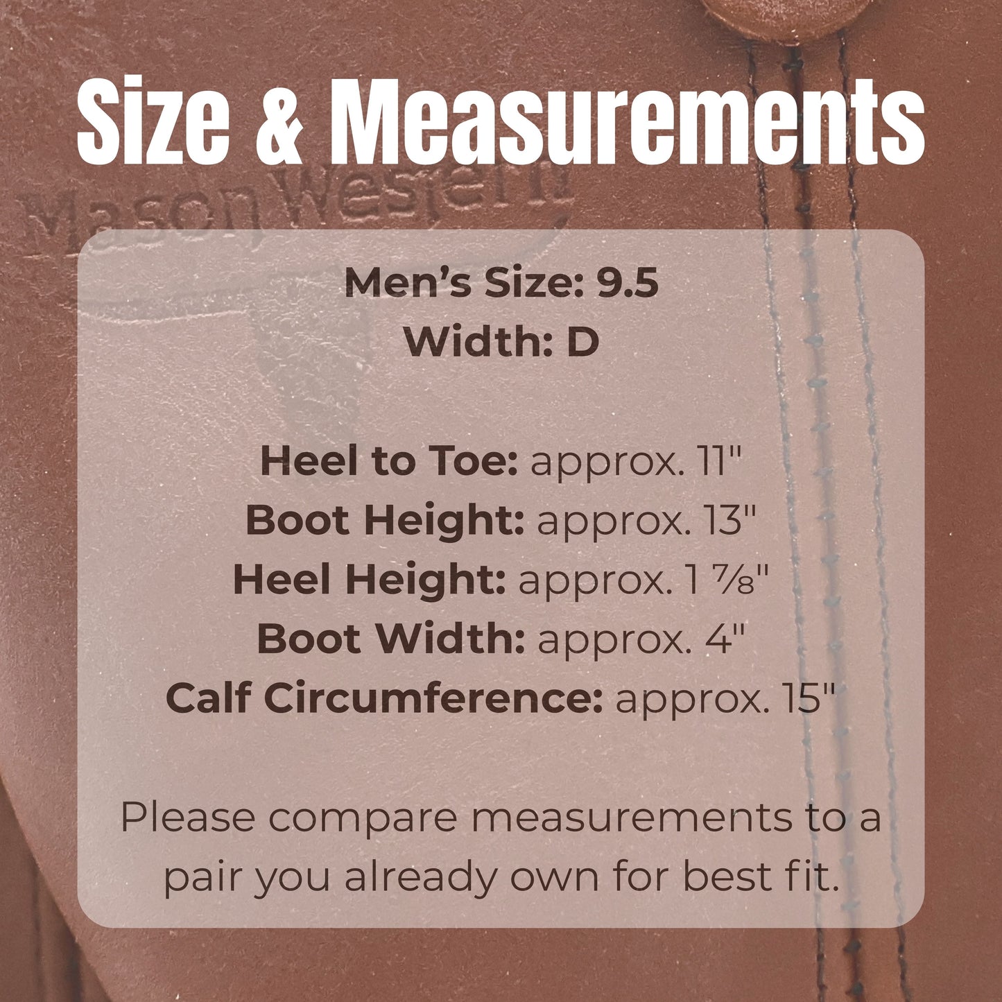 NEW Vintage Men's Mason Western Brand Cowboy Boots