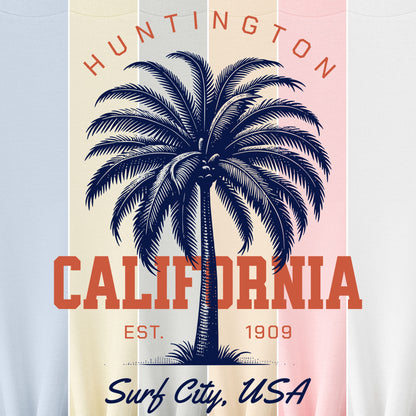 Huntington Beach California palm tree beach souvenir t-shirt