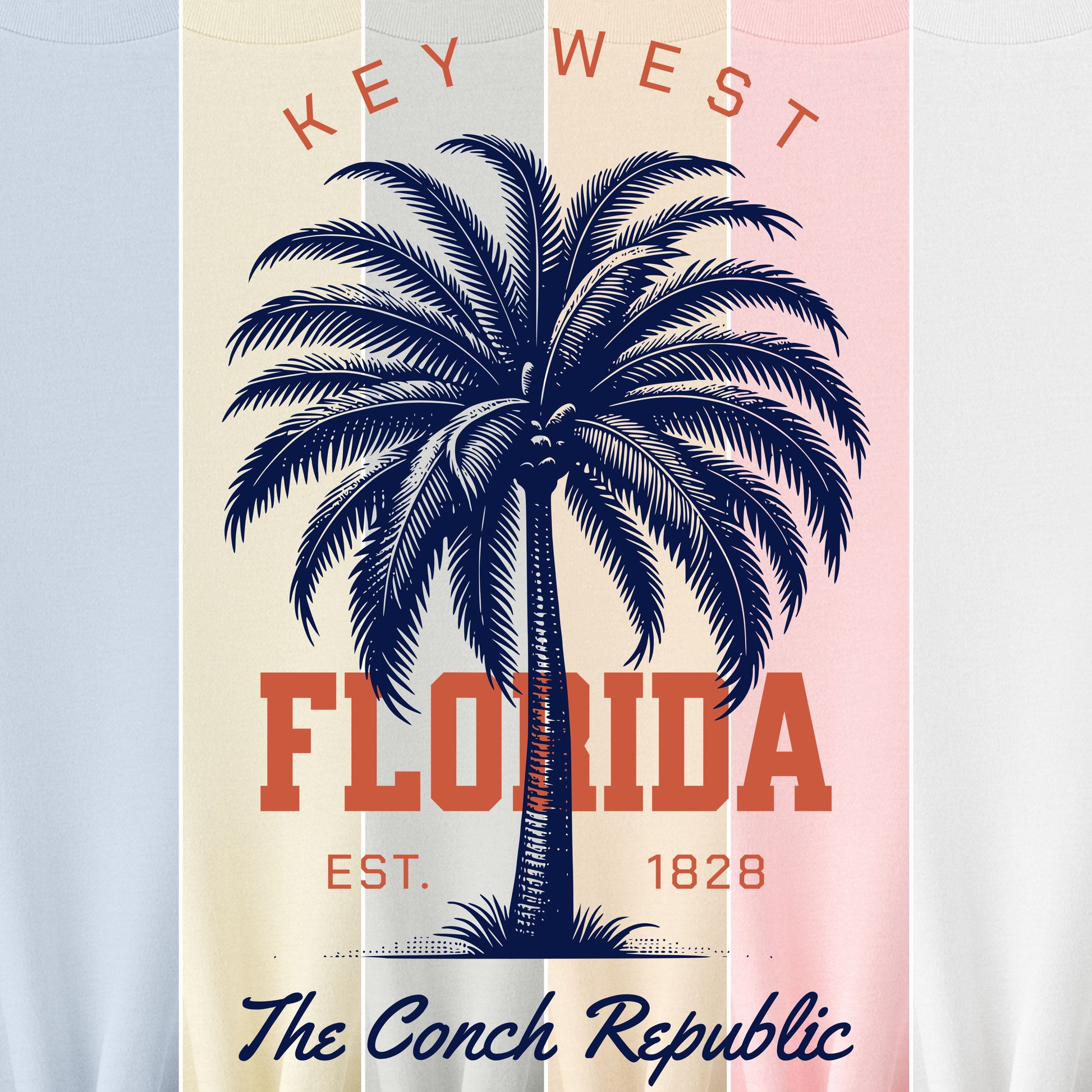 Key West Florida palm tree beach souvenir t-shirt