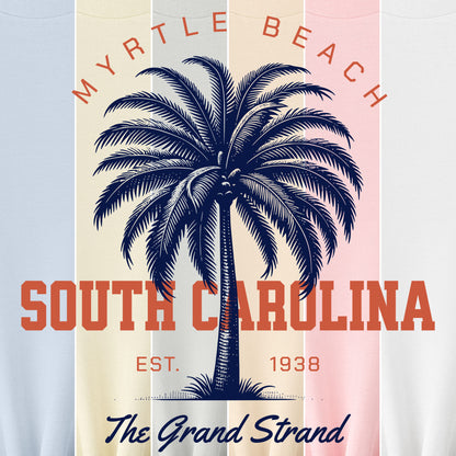 Myrtle Beach South Carolina palm tree beach souvenir t-shirt