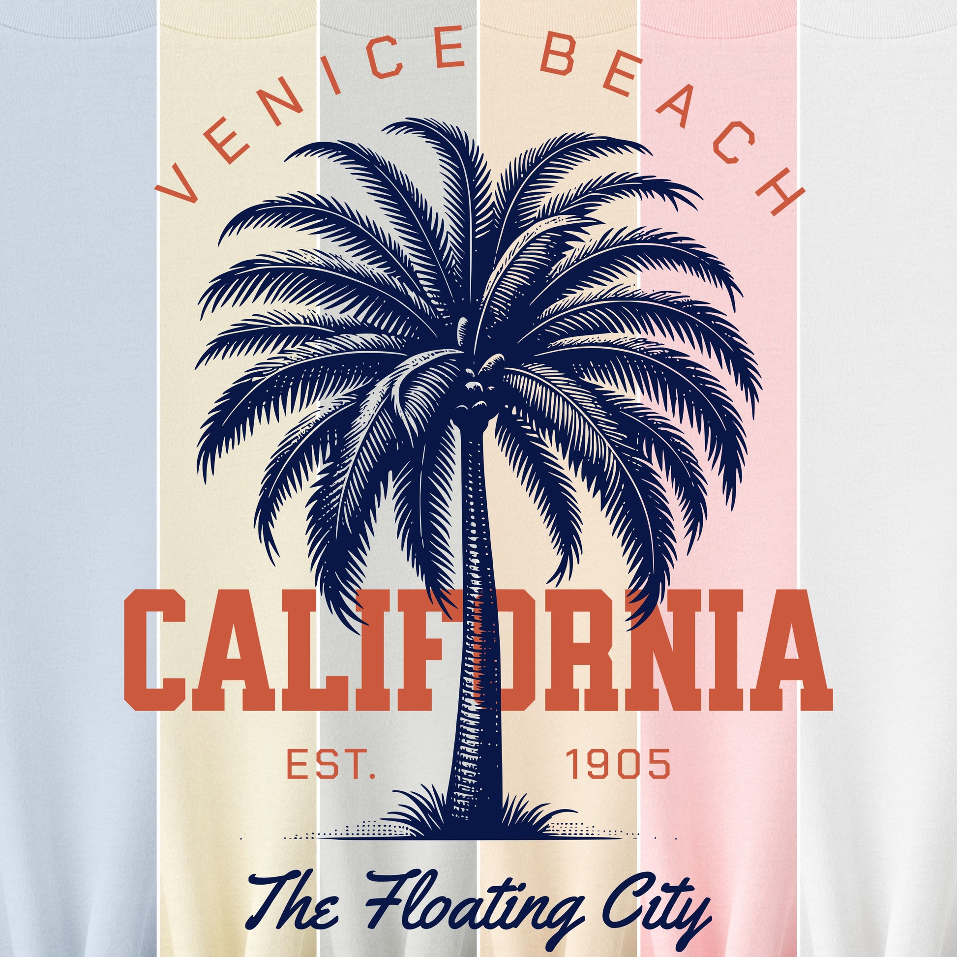 Venice Beach California palm tree beach souvenir t-shirt