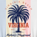 Virginia Beach Virginia palm tree beach souvenir t-shirt