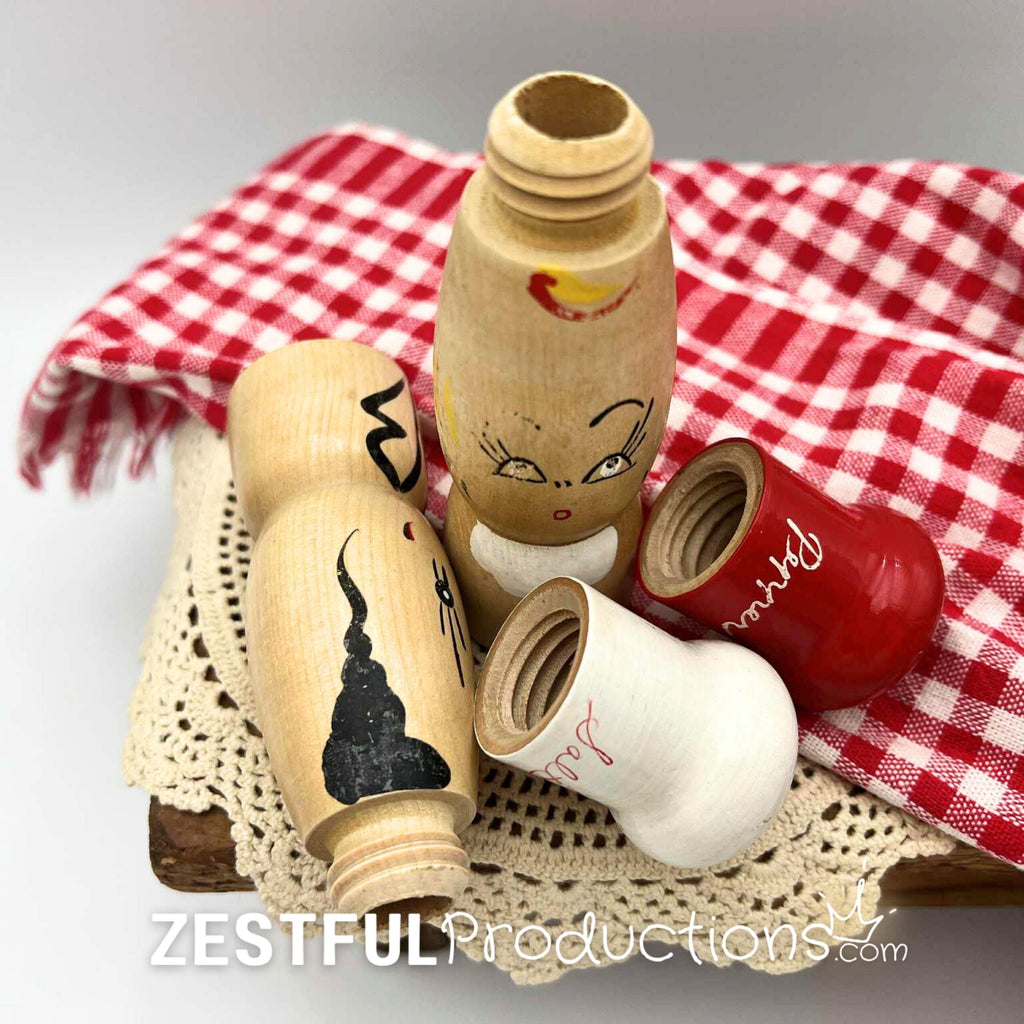 Wooden Salt and Pepper Shakers