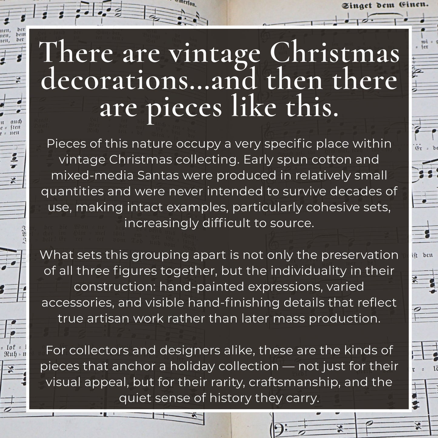 Antique German Christmas ornaments history explaining the value and rarity of vintage Santa collectibles