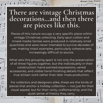 Antique German Christmas ornaments history explaining the value and rarity of vintage Santa collectibles